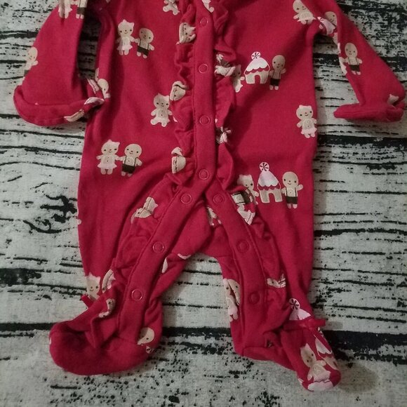 Gymboree Gingerbread Girl Up to 5 lbs Preemie Sleeper Footed Pajama NWT - Picture 3 of 3
